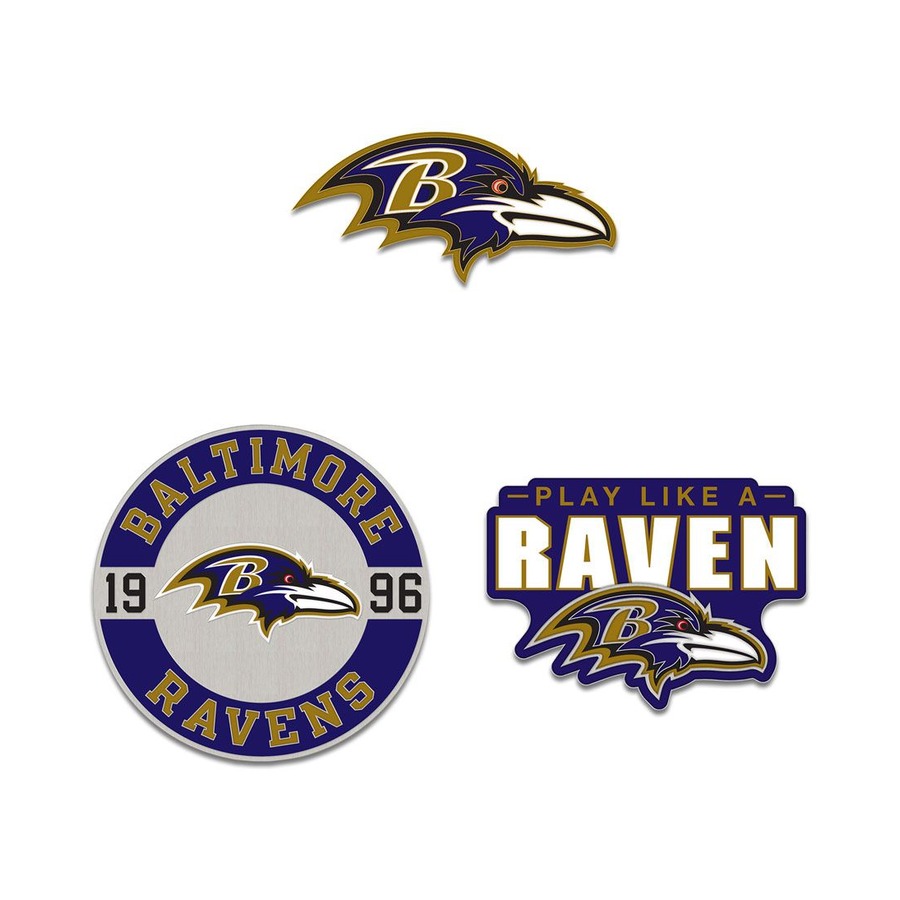 Baltimore Ravens Enamel Pin Set 3 Piece