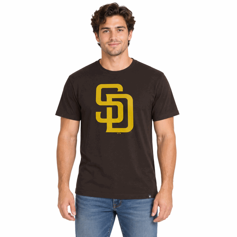 San Diego Padres Brown '47Brand Primary Logo Shirt