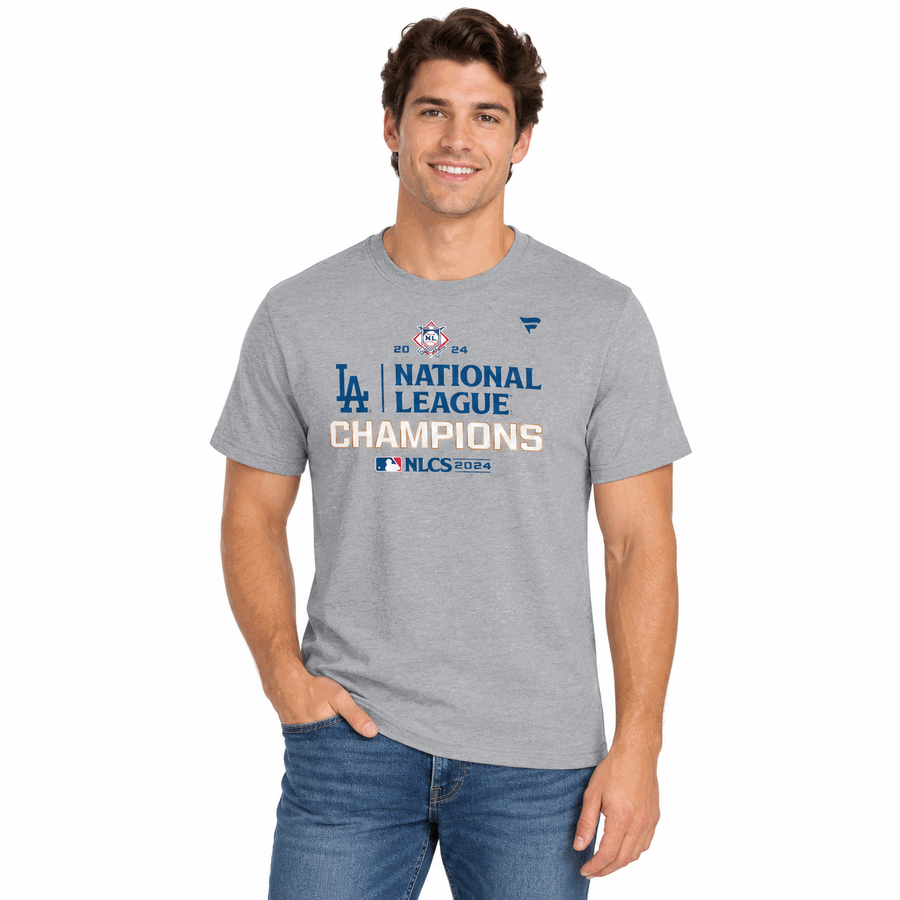 Los Angeles Dodgers 2024 Official National League Champions Lockeroom Shirt