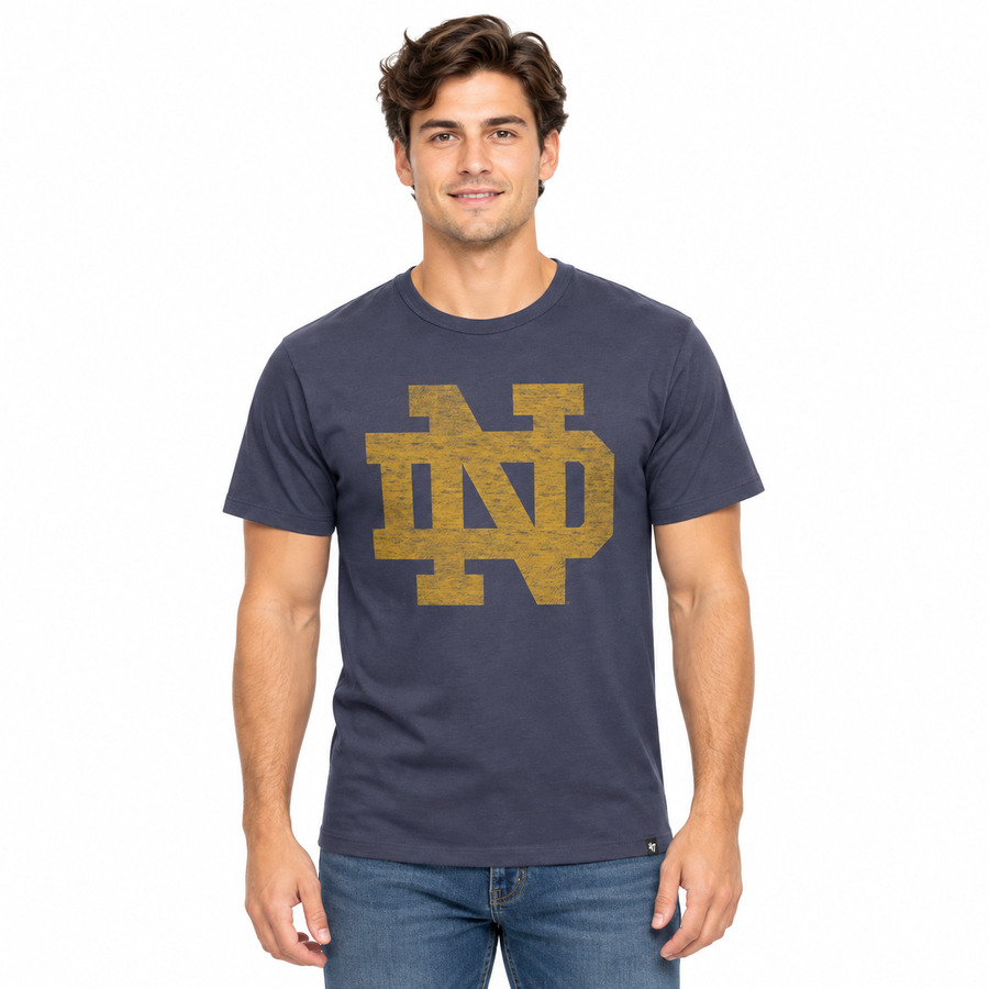 Notre Dame Fighting Irish Atlas Blue '47 Brand Premier Franklin Shirt