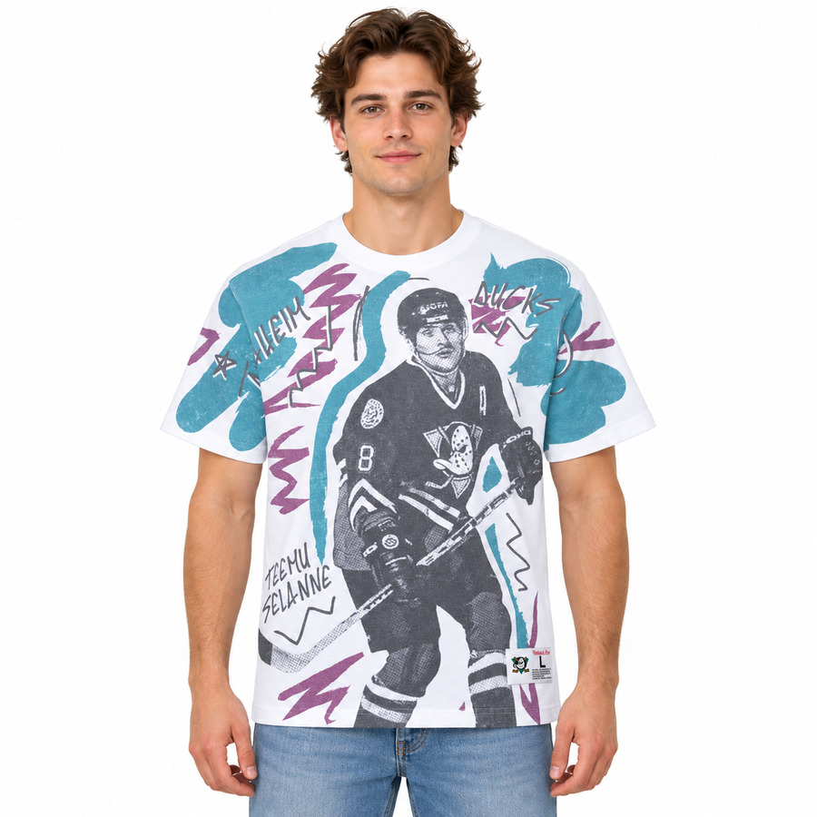 Anaheim Ducks Teemu Selanne Mitchell and Ness Showstopper Shirt
