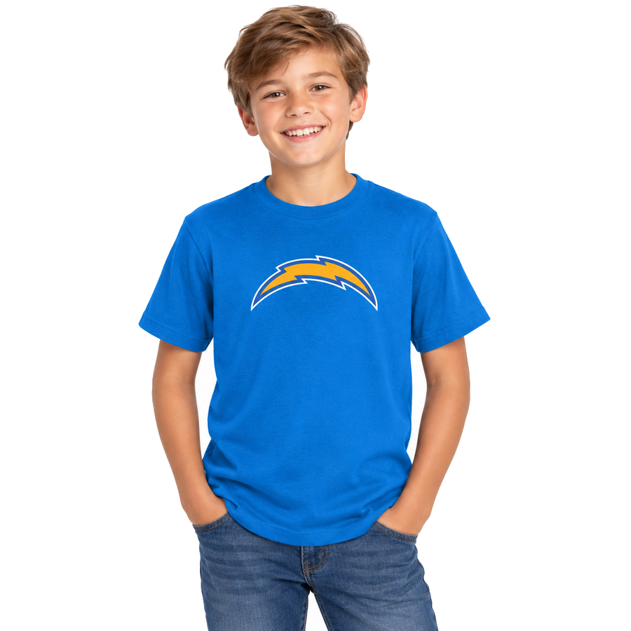 Los Angeles Chargers Powder Blue Primary Logo Kids Shirt